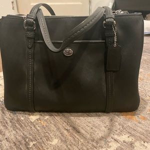 Large leather coach purse
